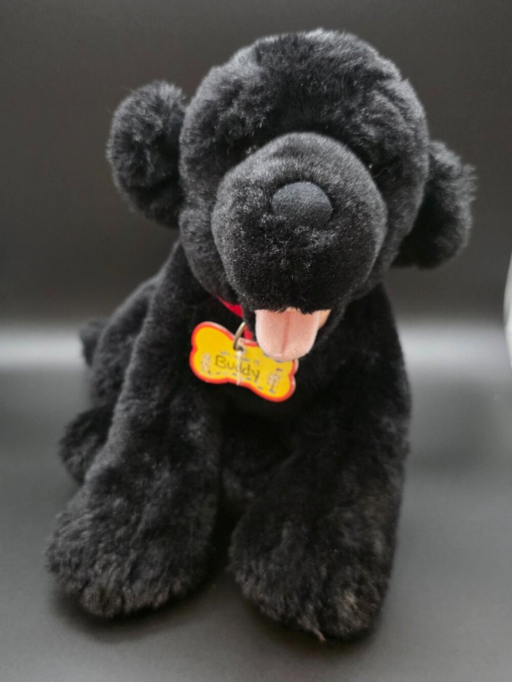 Build a Bear Black Labrador Dog puppy tongue out Plush Lab buddy vintage plush